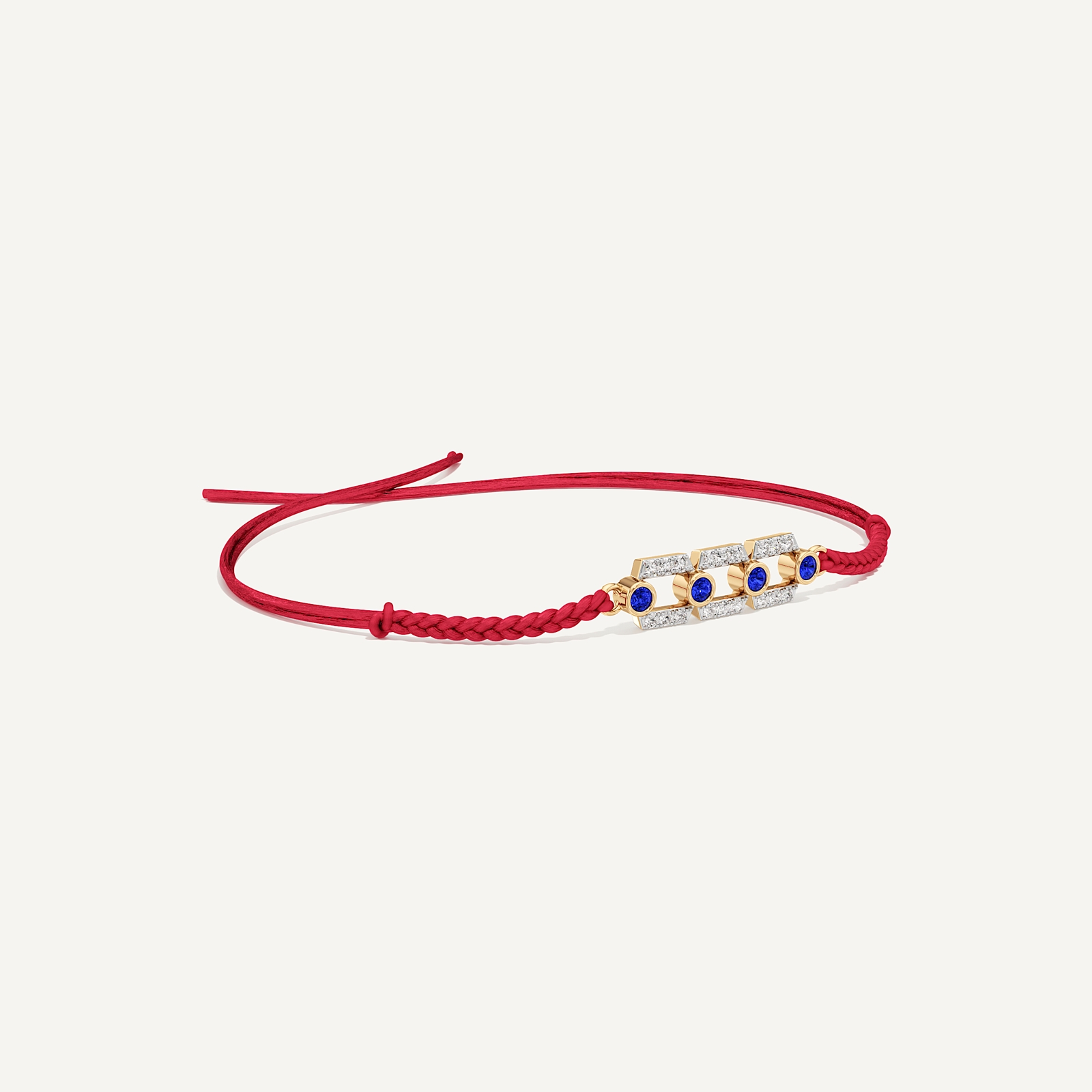 Always There Three Link Blue Diamond Rakhi