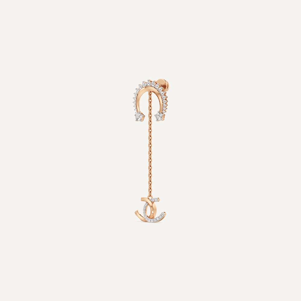 Fortuna Jump Line Horseshoe Earring