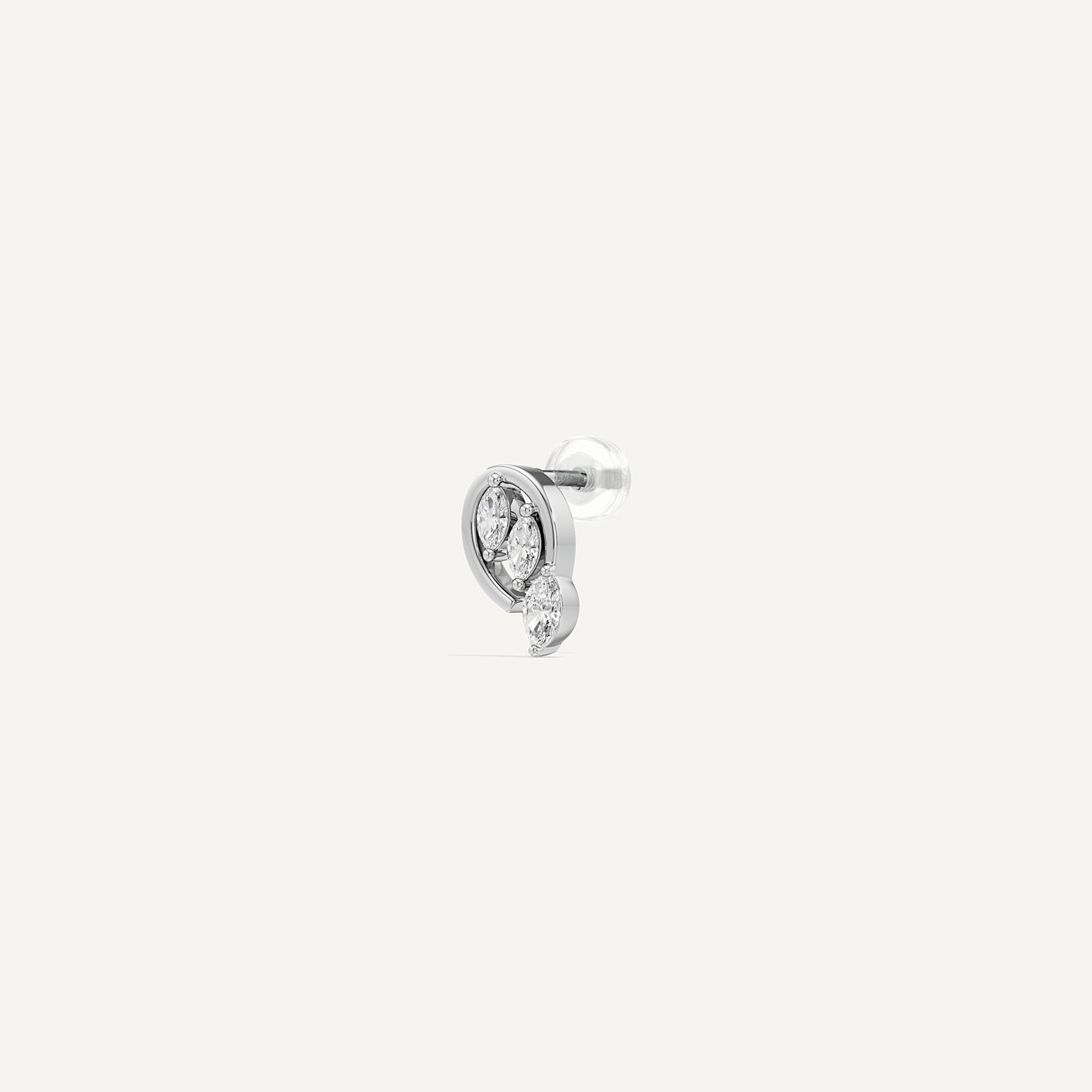 Teardrop Diamond Stud