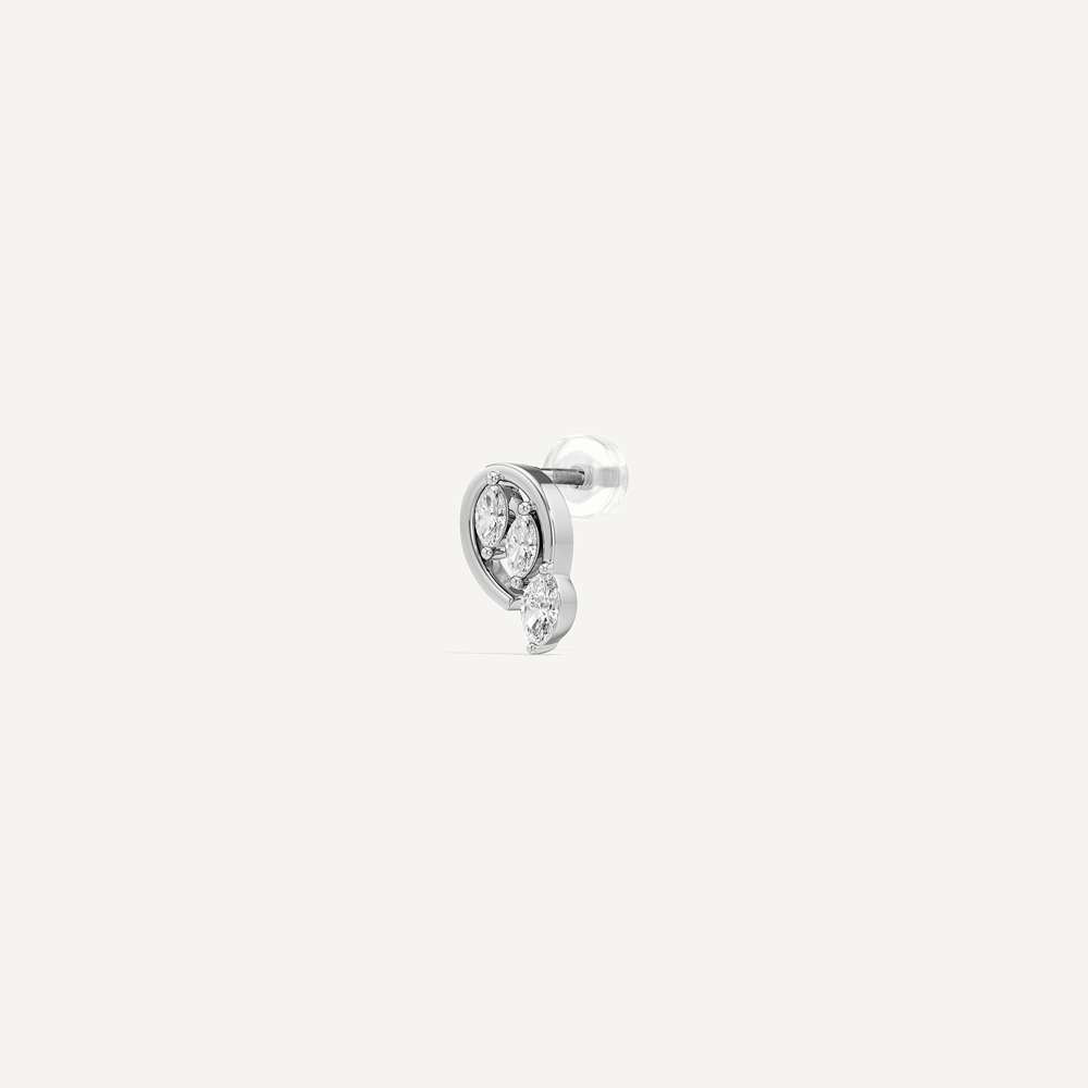 Teardrop Diamond Stud