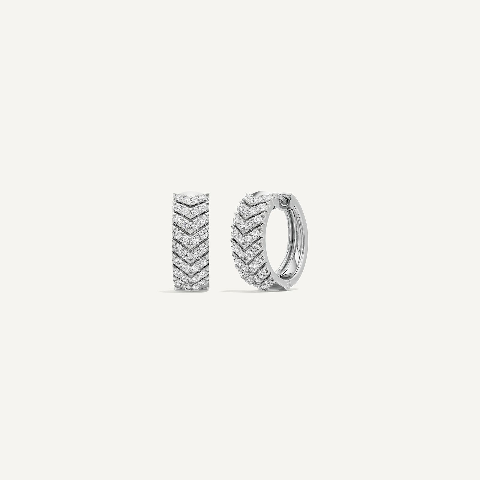 Belle Round Diamond Huggies