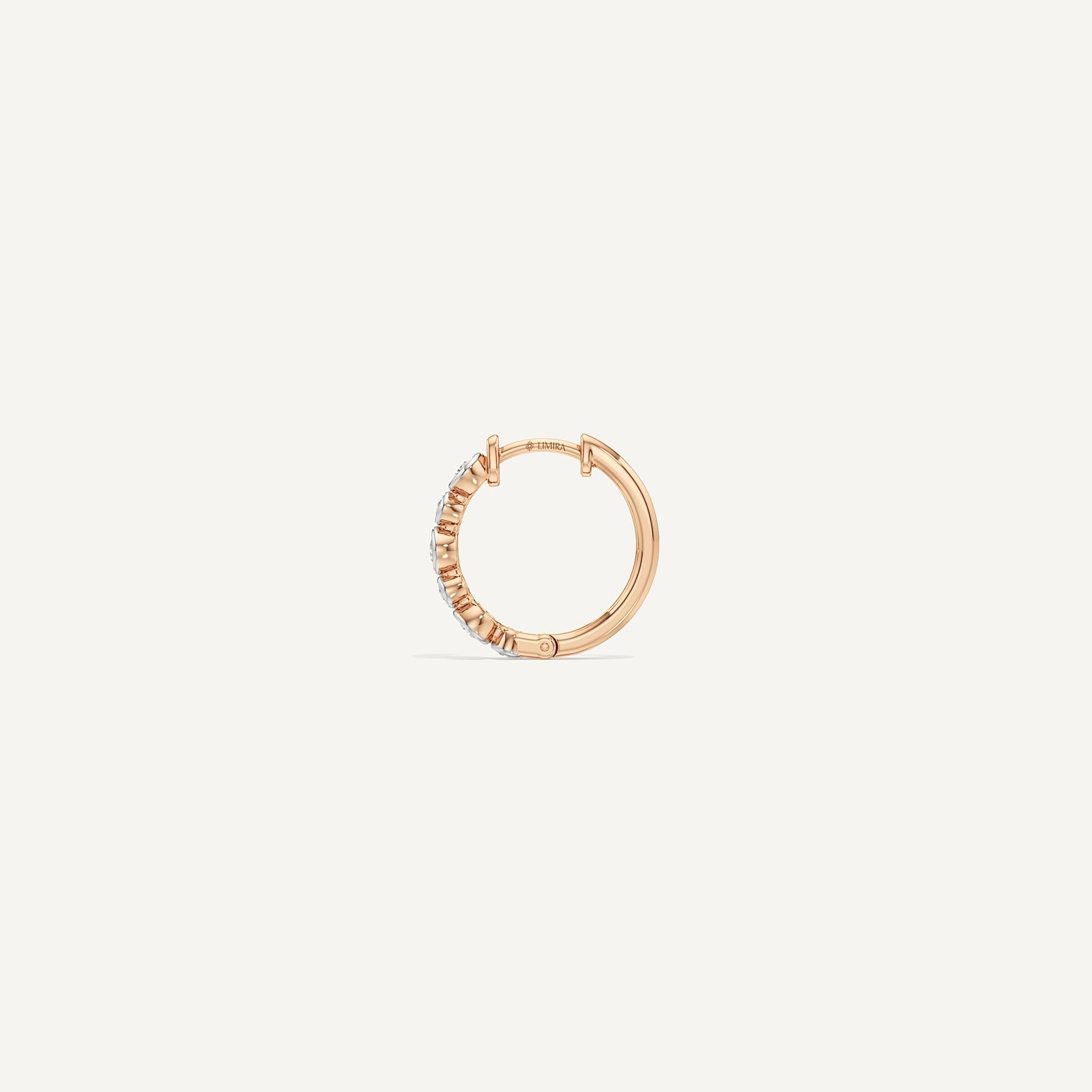 Laurel Bezel Diamond Hoop