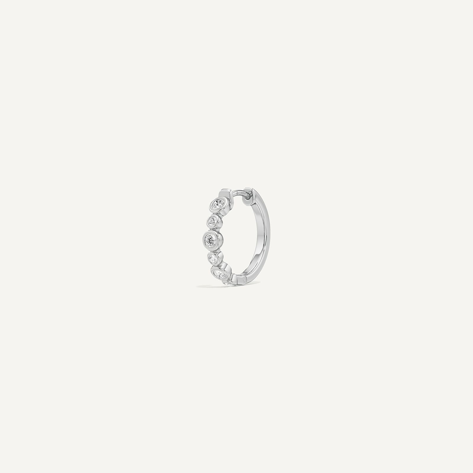 Laurel Bezel Diamond Hoop