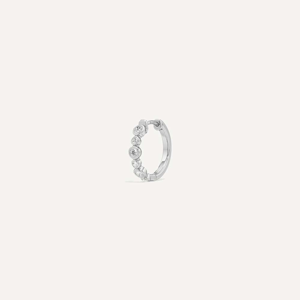 Laurel Bezel Diamond Hoop