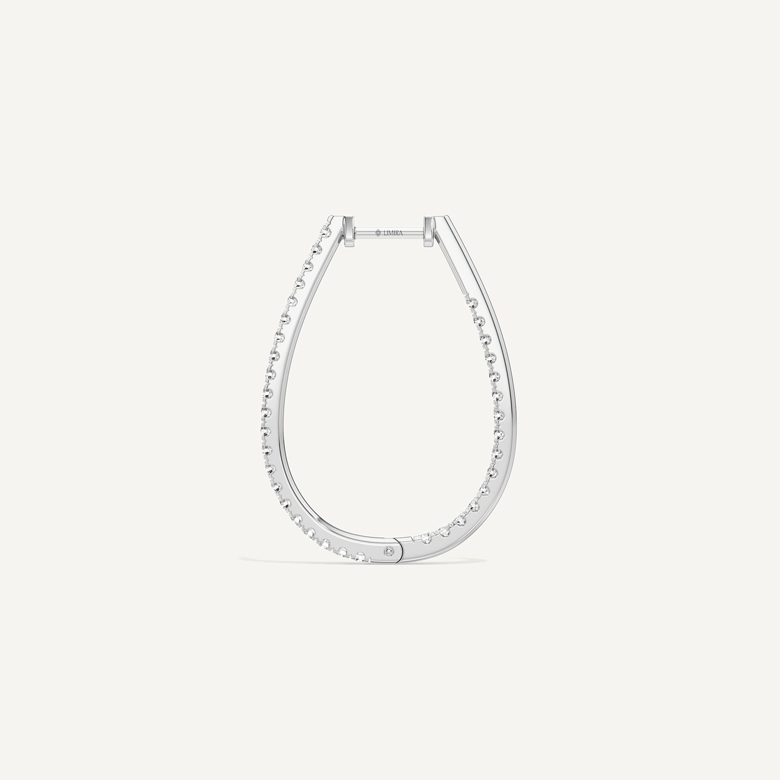 Noir Oval Diamond Hoop