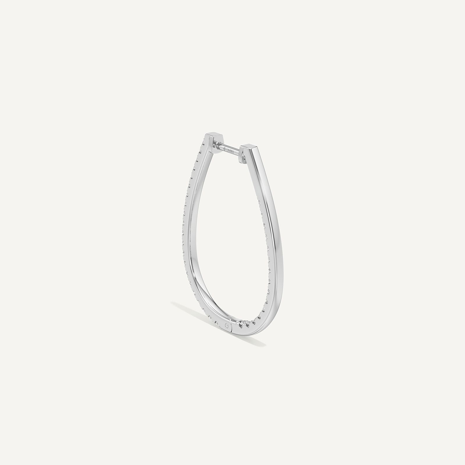 Noir Oval Diamond Hoop