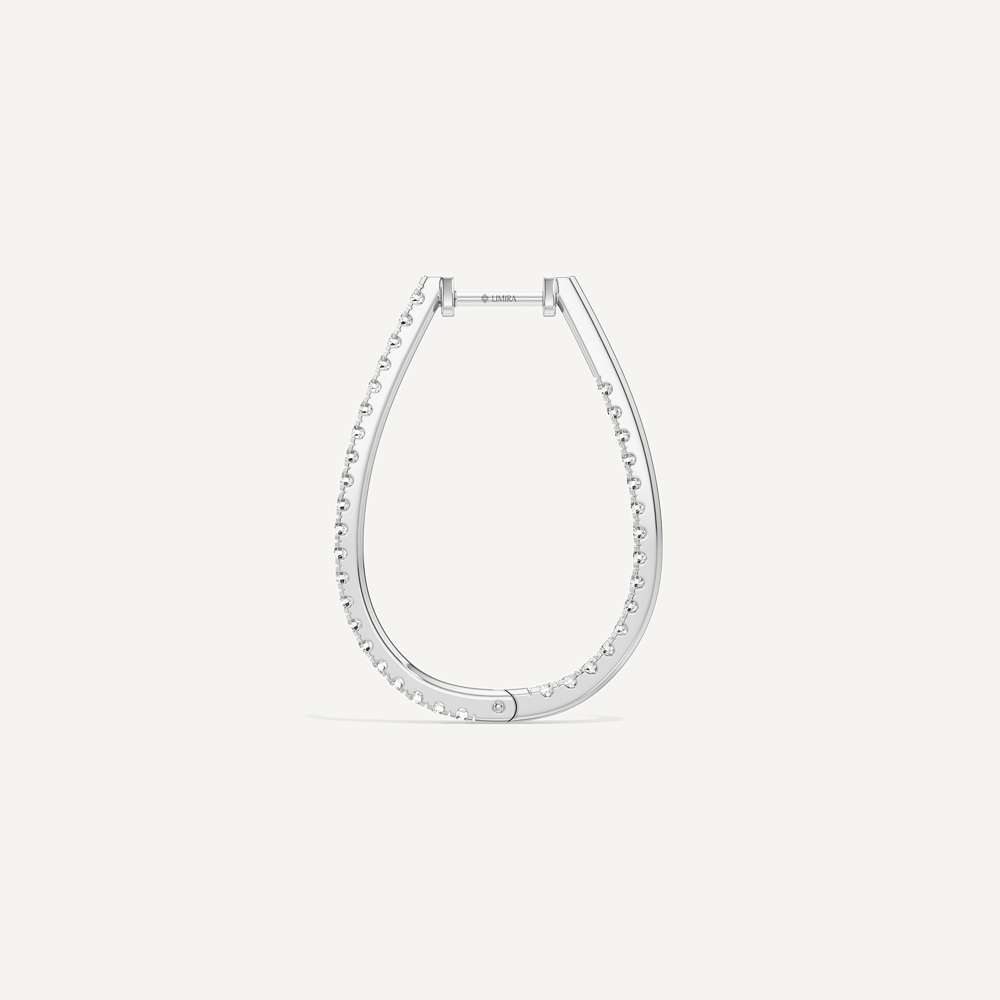 Noir Oval Diamond Hoop