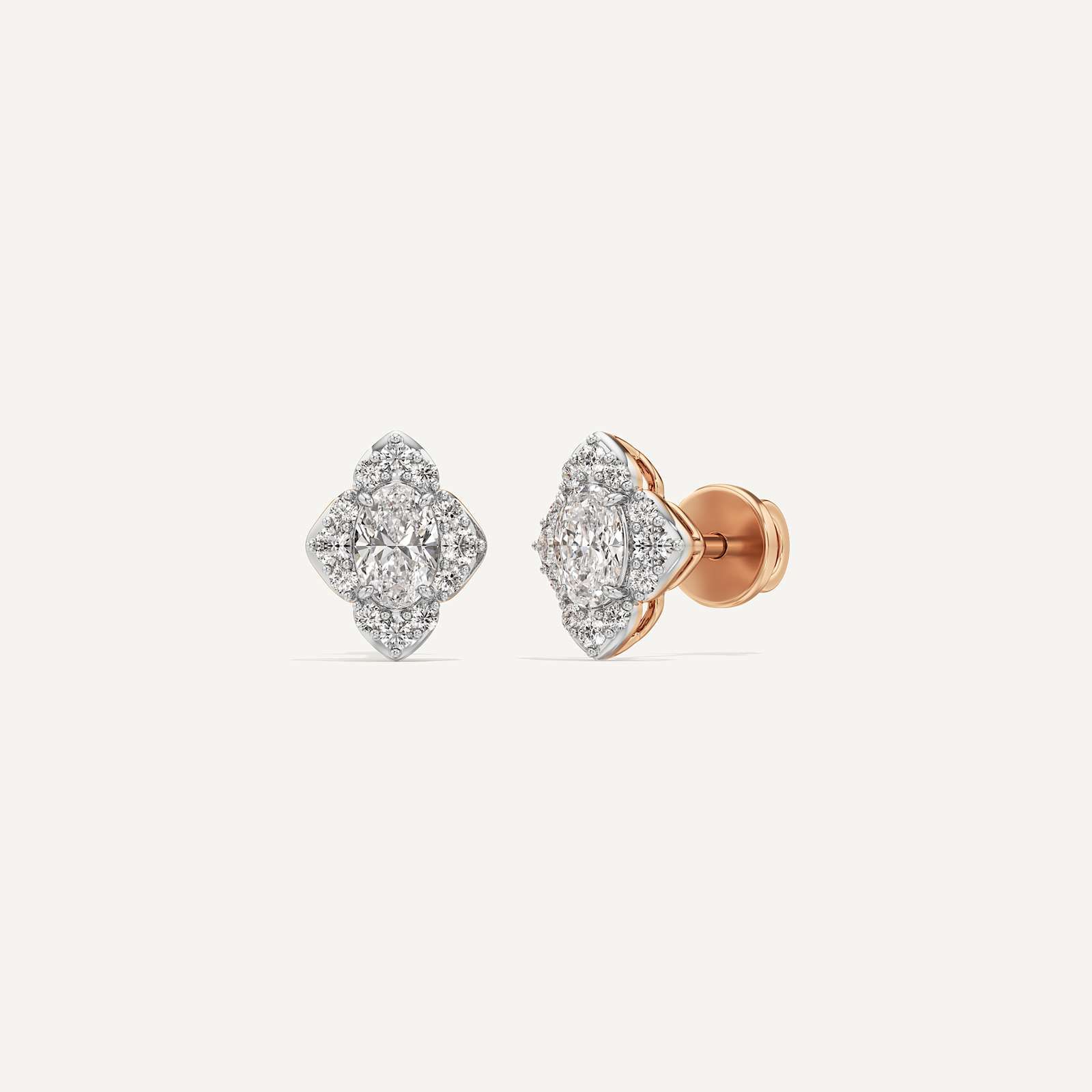 Emma Oval Diamond Stud