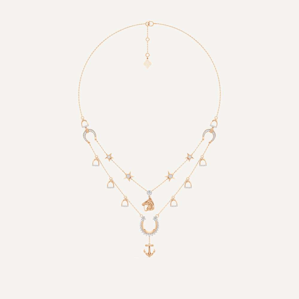 Reining Layered Horseshoe Necklace