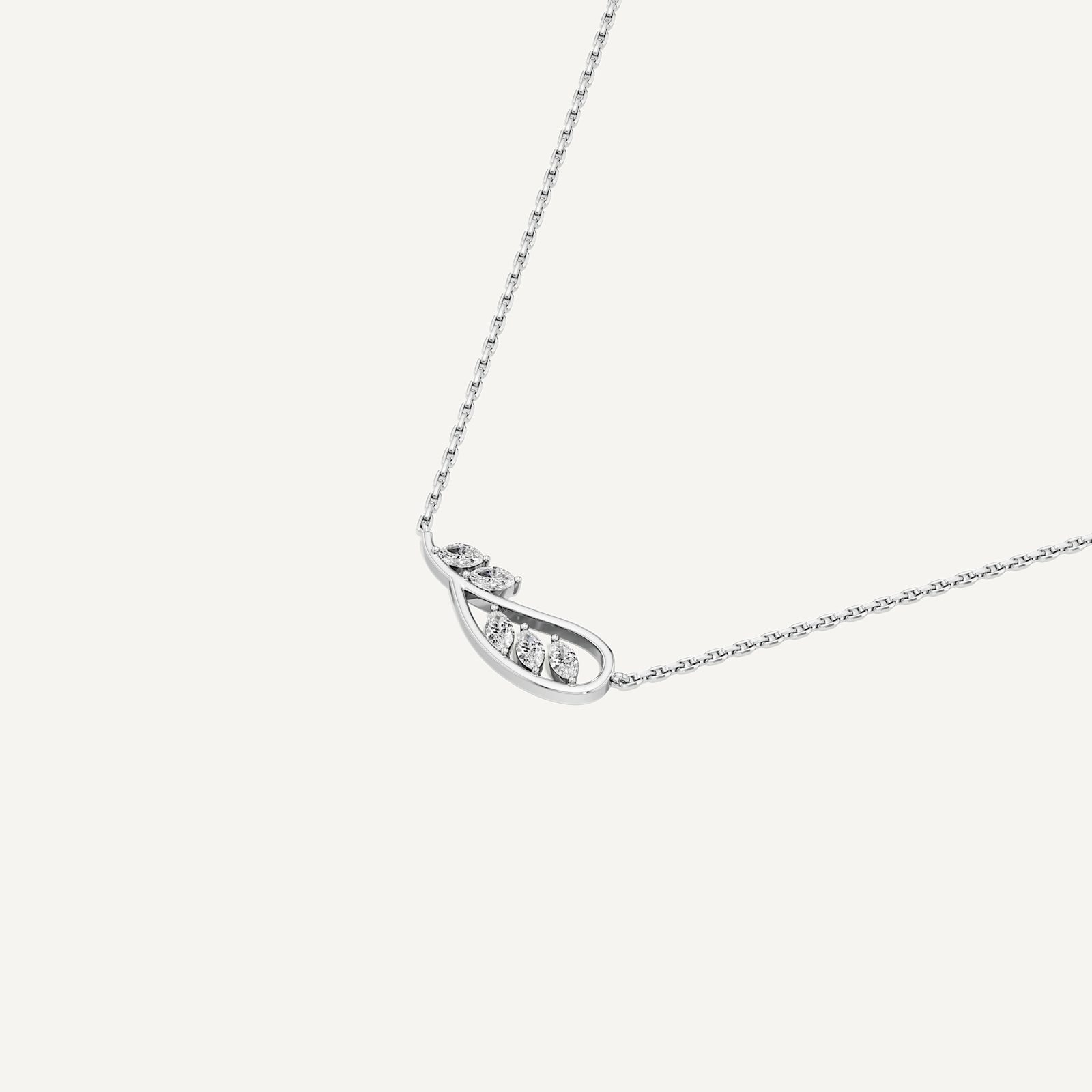 Twisted Leaf Marquise Diamond