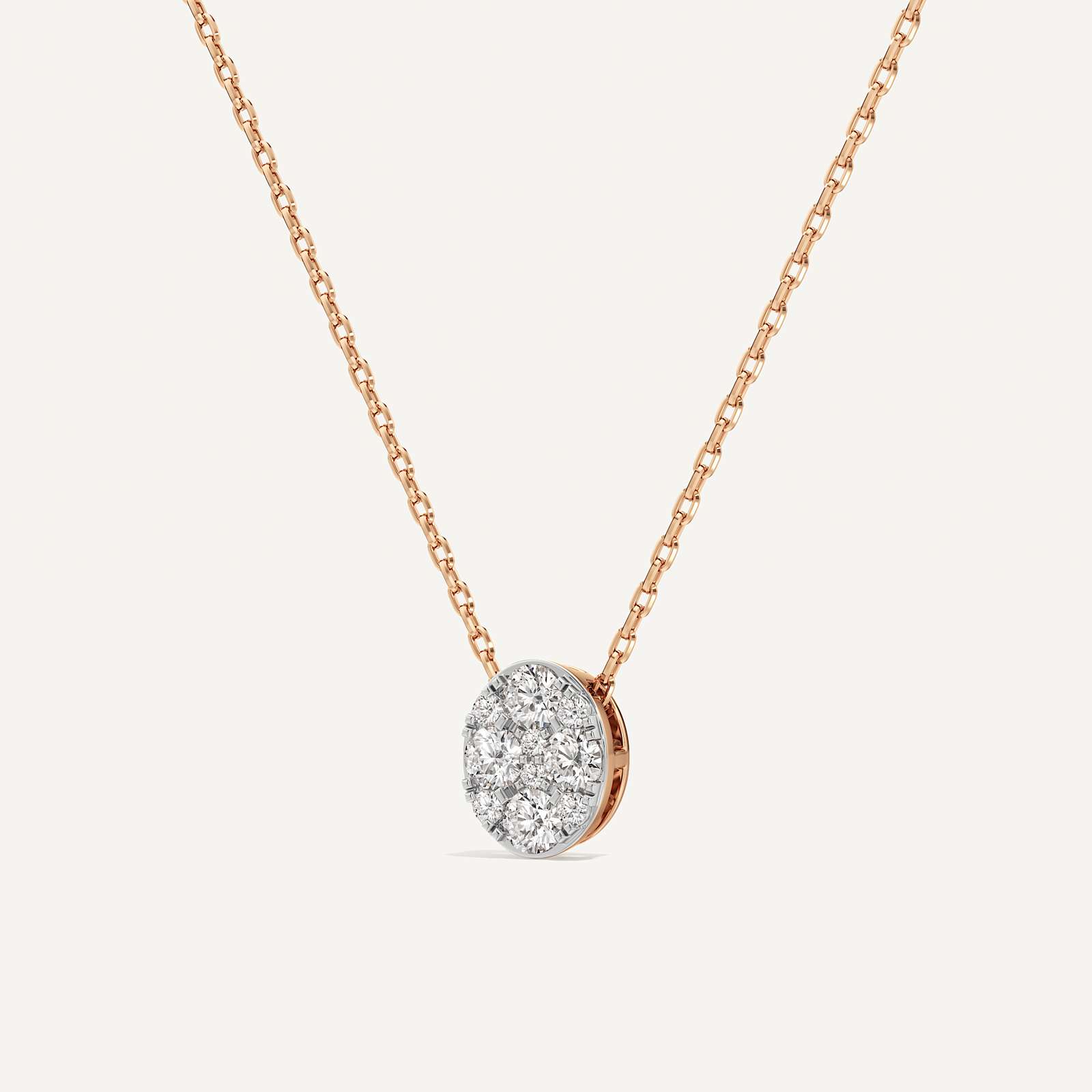 Reva Oval Diamond Pendant