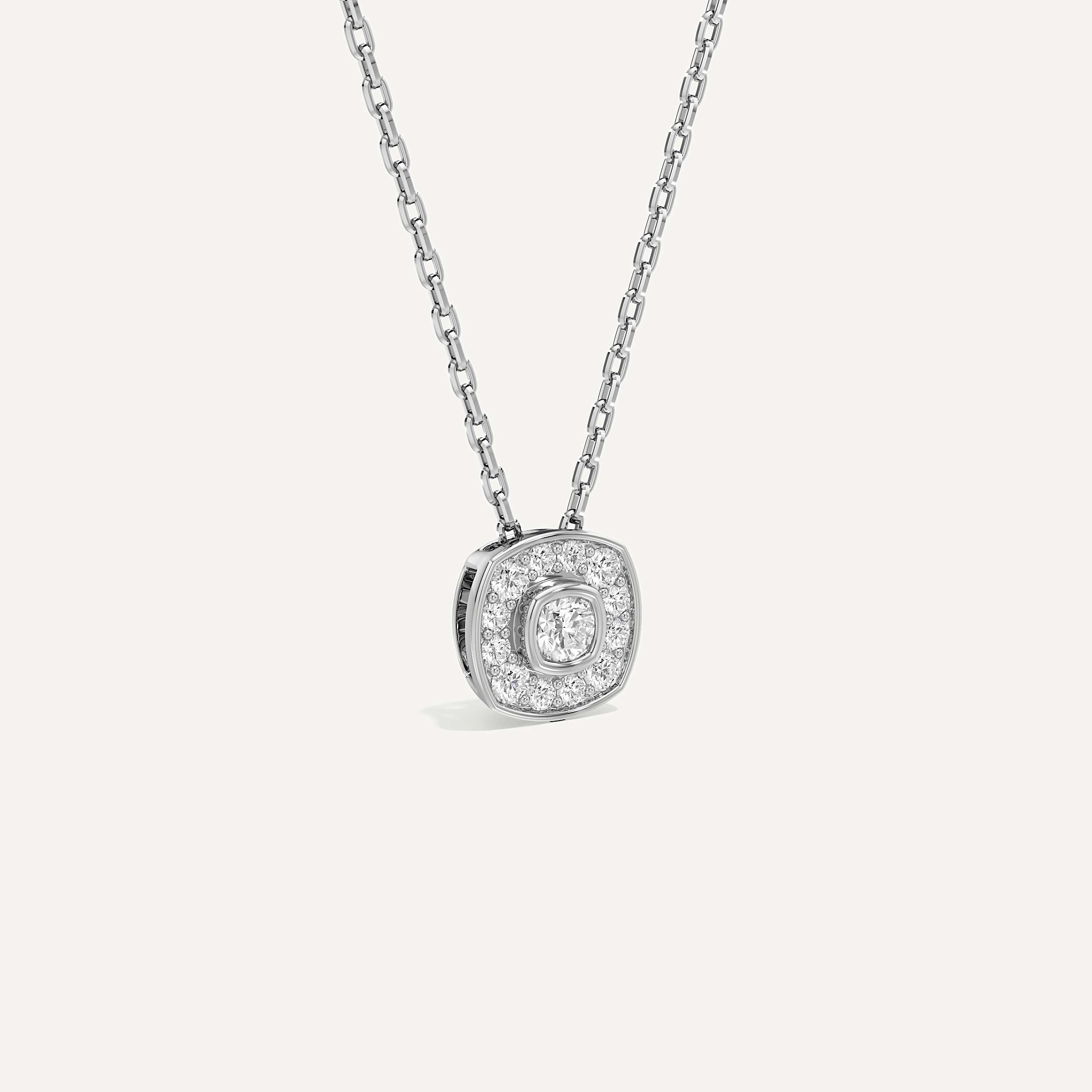 Distinctly Yours Cushion Diamond Pendant with Chain