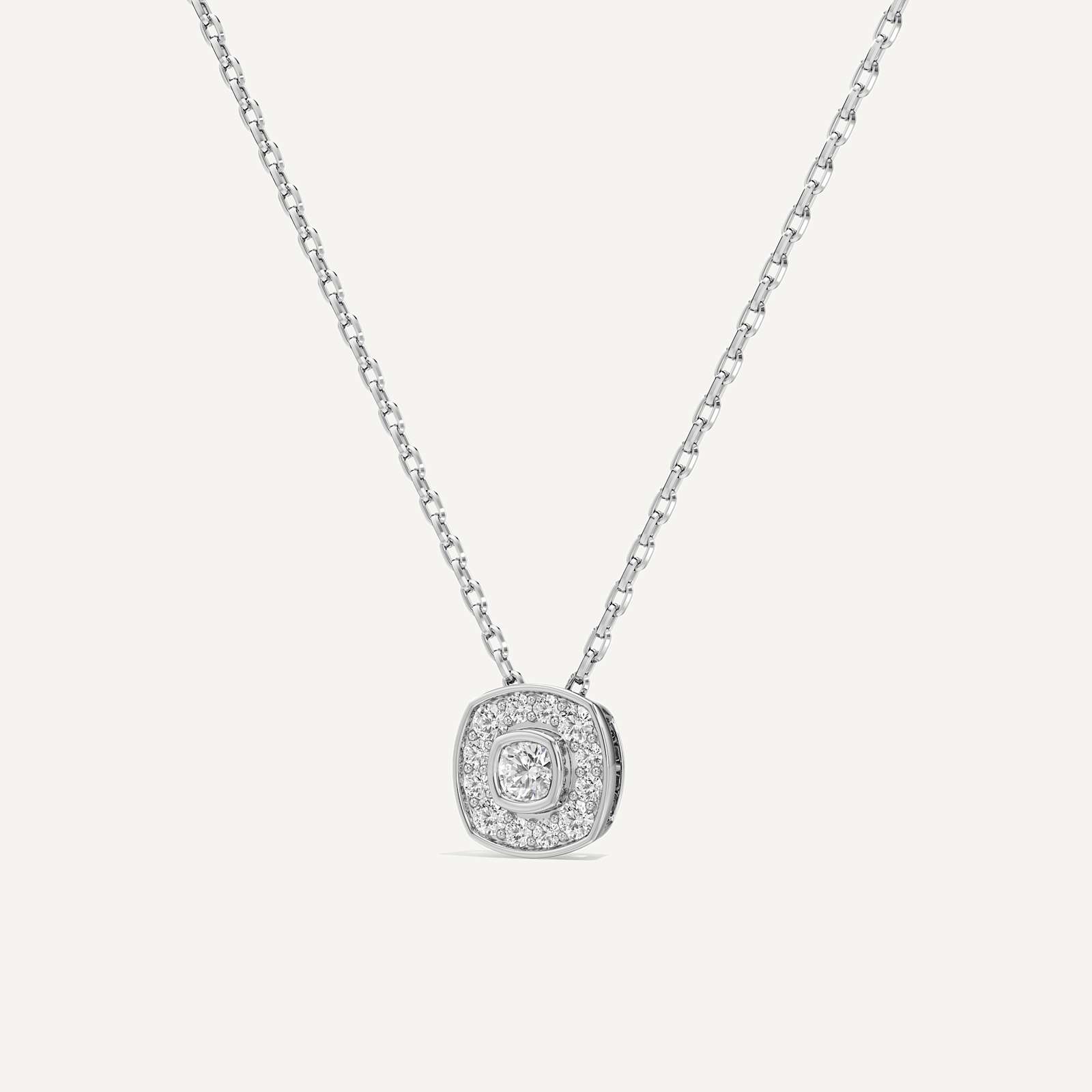 Tira Cusion Diamond Pendant