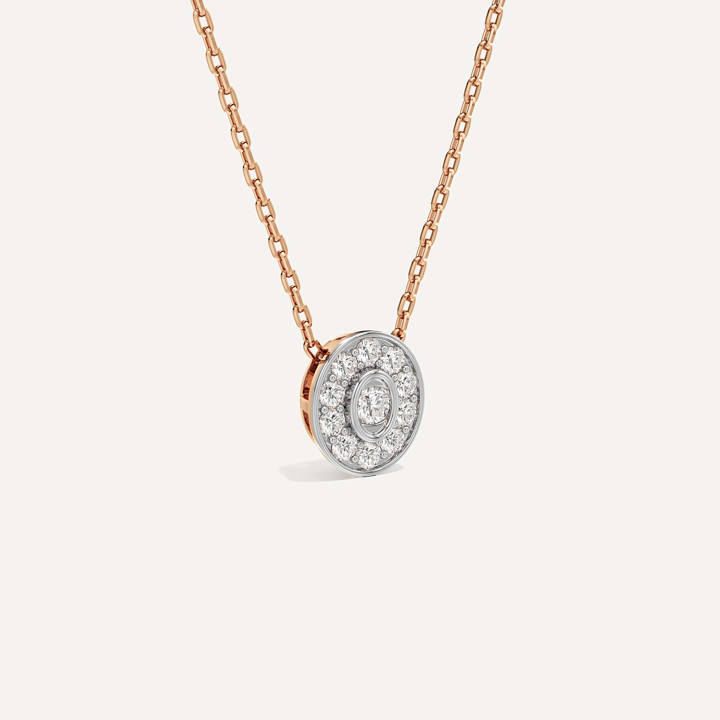 Secretely Favourite Oval Diamond Pendant with Chain