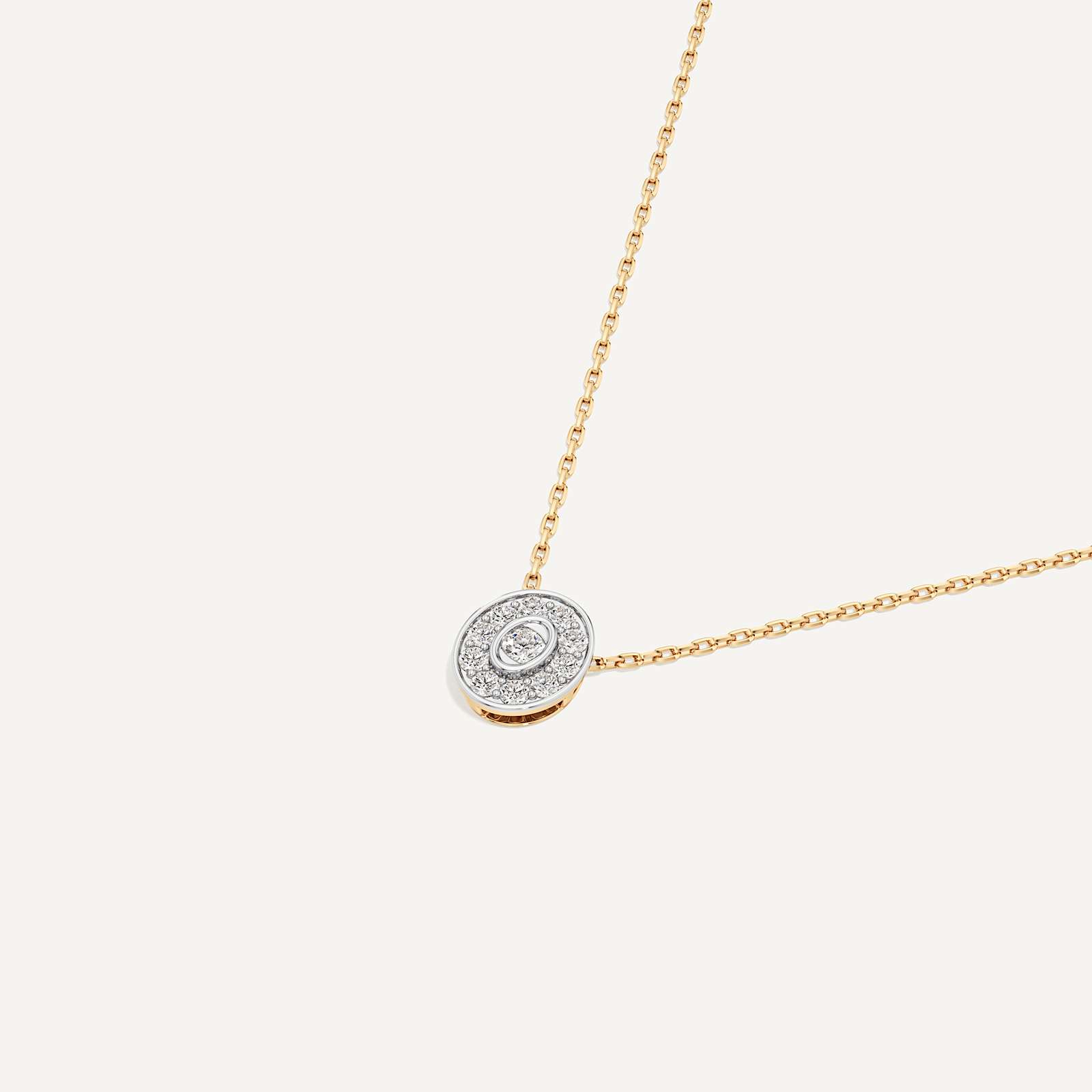 Secretely Favourite Oval Diamond Pendant with Chain