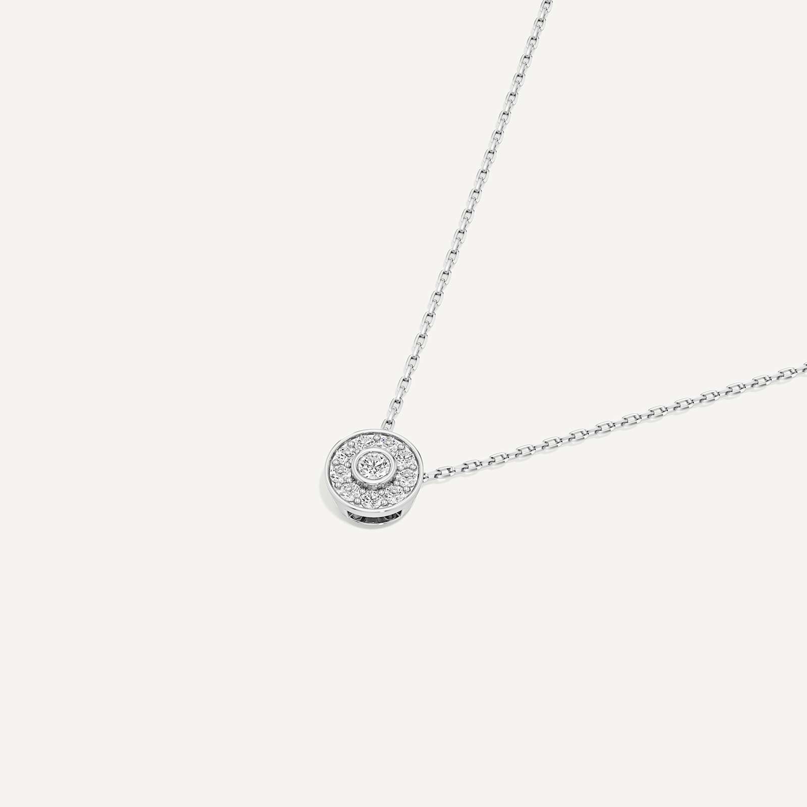 Part of You Round Diamond Pendant with Chain
