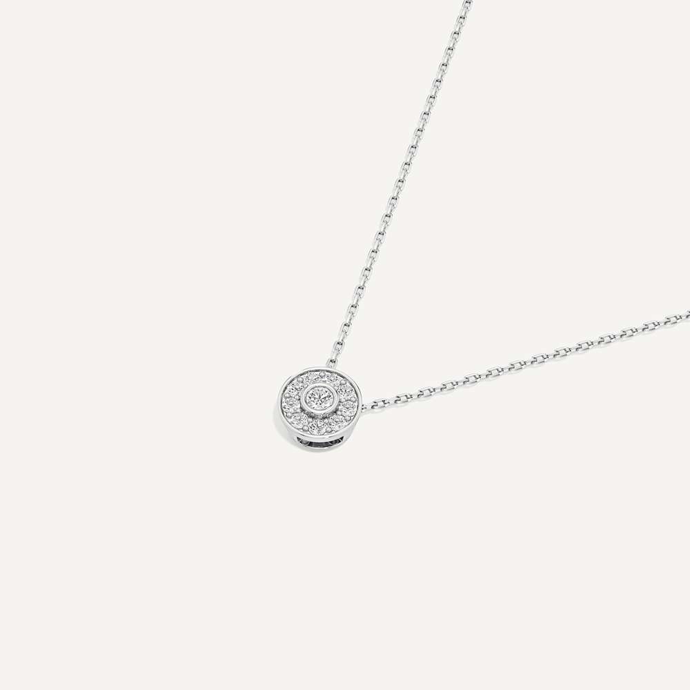 Part of You Round Diamond Pendant with Chain