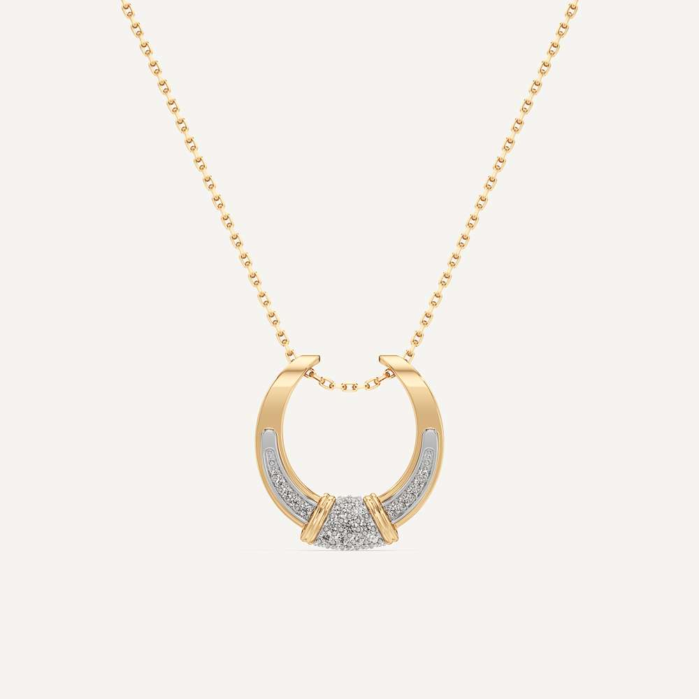 Interlace Bridle Horseshoe Pendant