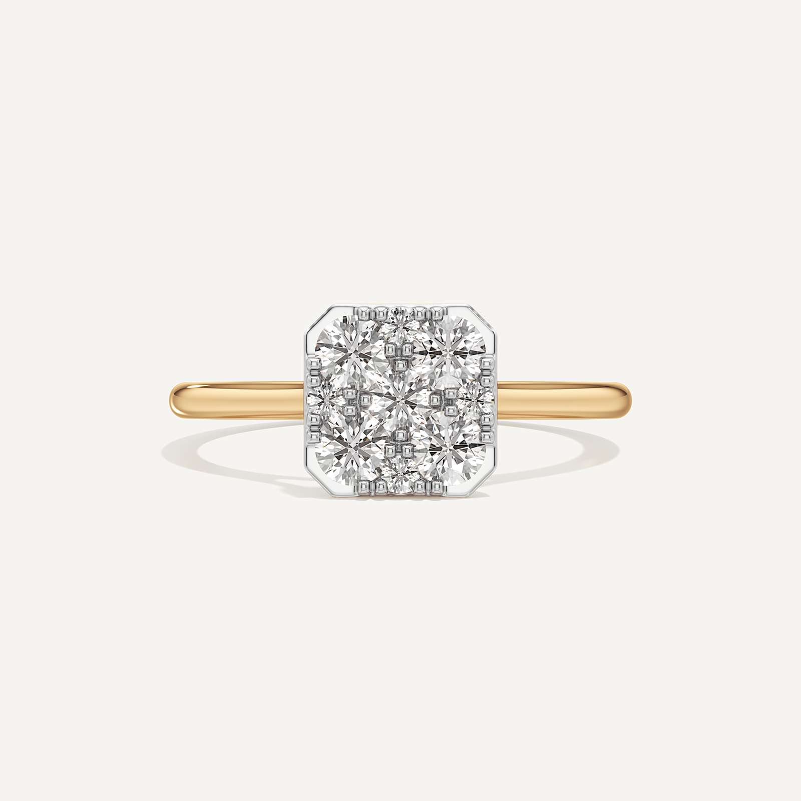 Shimmering Asscher Diamond Ring