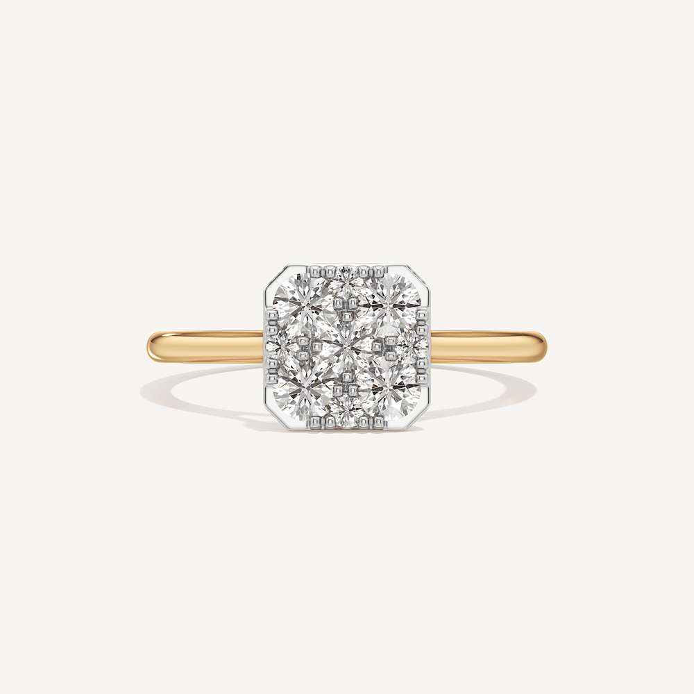 Shimmering Asscher Diamond Ring