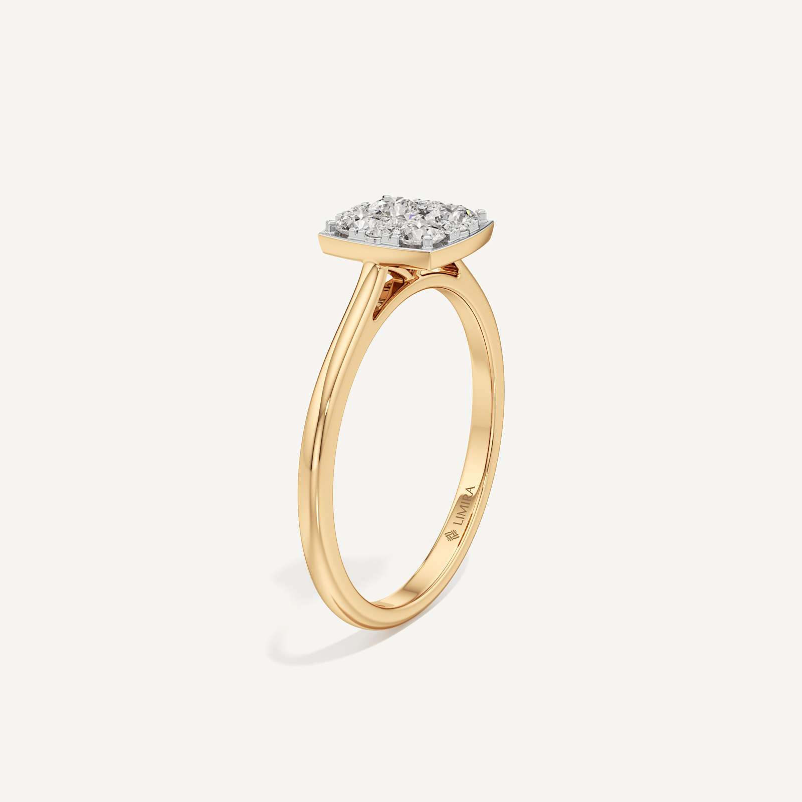 Tapered Cushion Diamond Ring