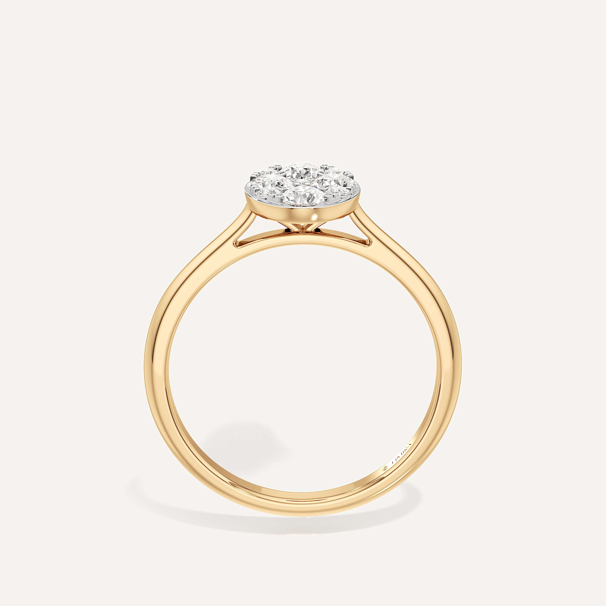 Effortless Pull Oval Diamond Ring