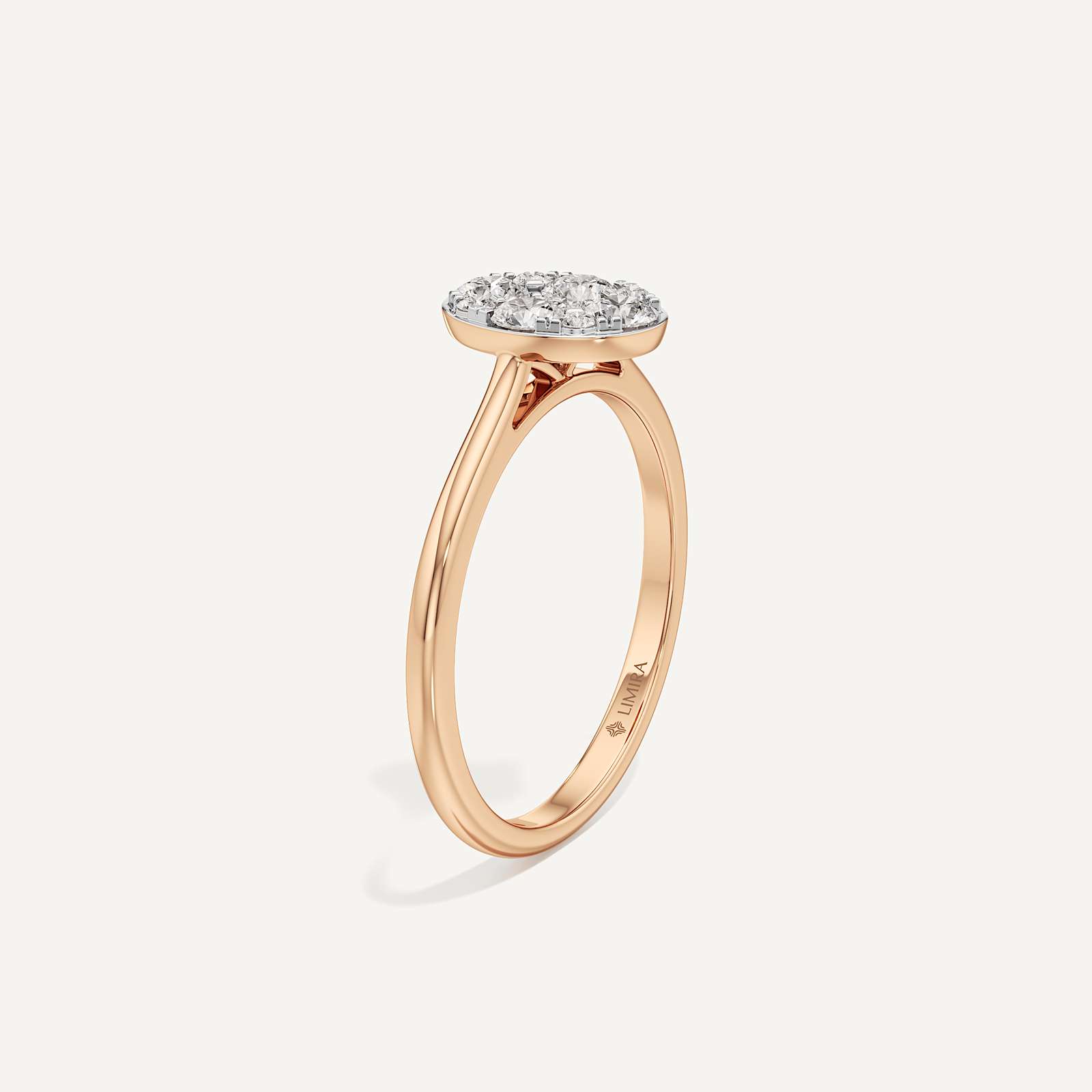 Effortless Pull Oval Diamond Ring