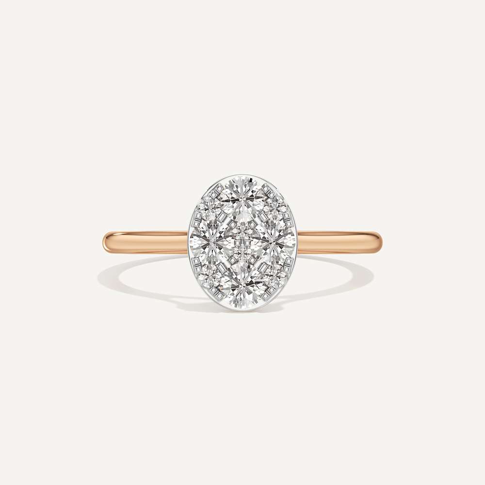Effortless Pull Oval Diamond Ring