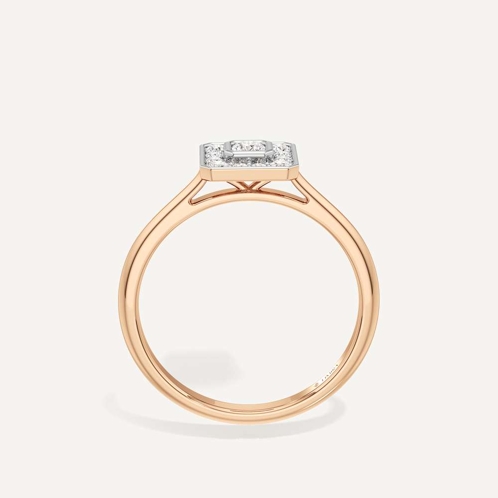 Magnetic Draw Asscher Diamond Ring