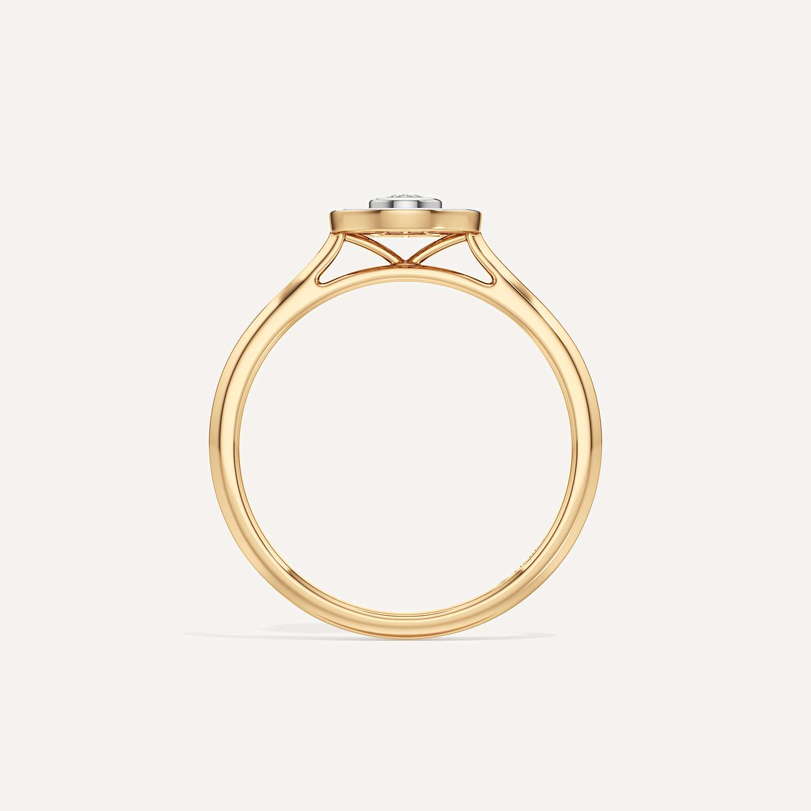 Crest Cushion Diamond Ring
