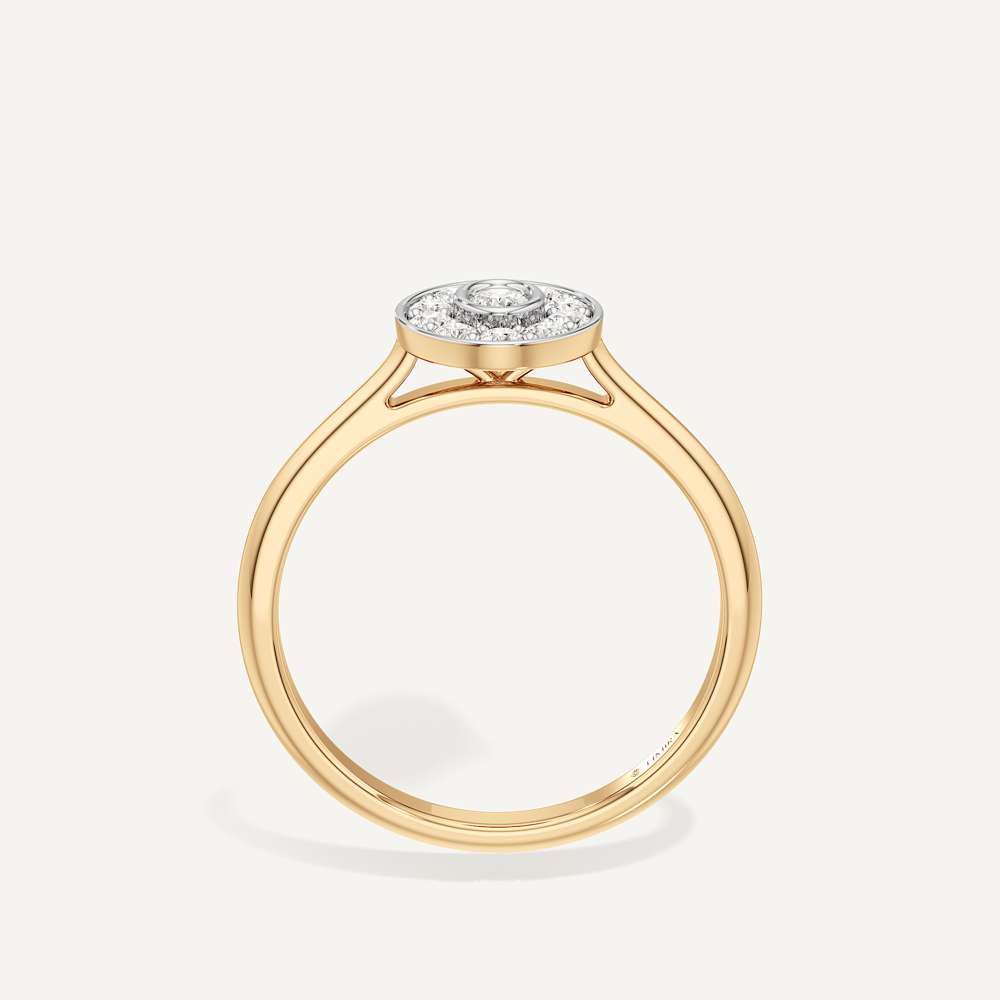 Held Close Oval Diamond Ring
