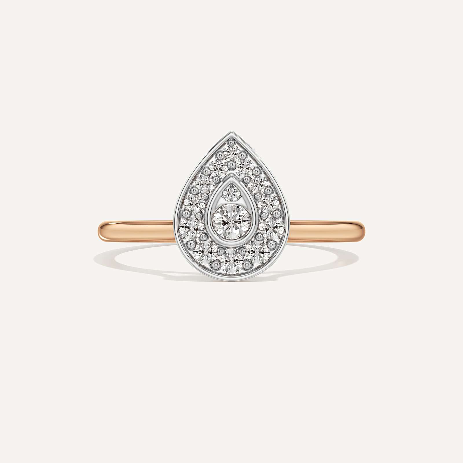Intimate Drop Pear Diamond Ring