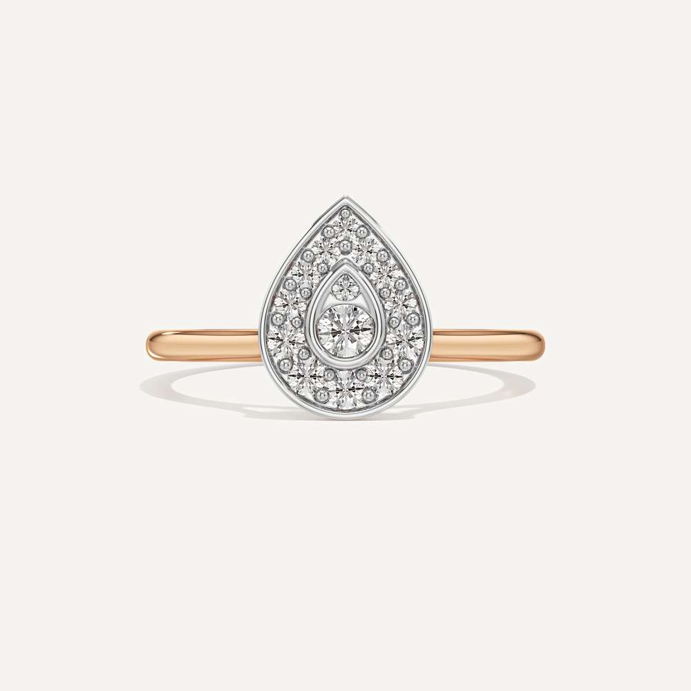 Intimate Drop Pear Diamond Ring
