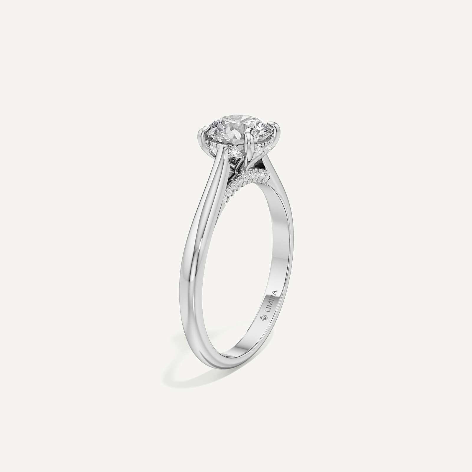 Held Round Solitaire Diamond