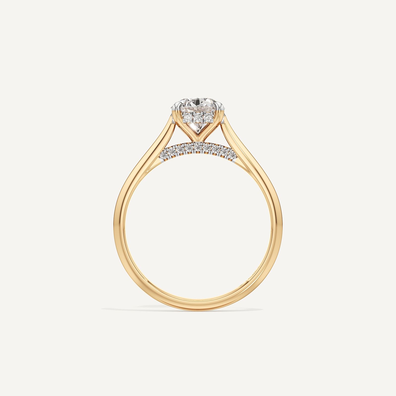 Held Round Solitaire Diamond