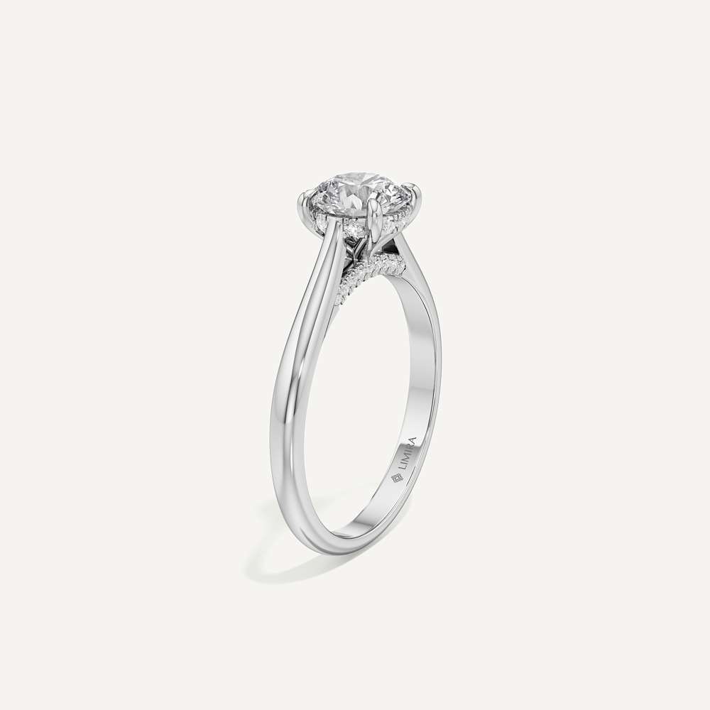 Held Round Solitaire Diamond