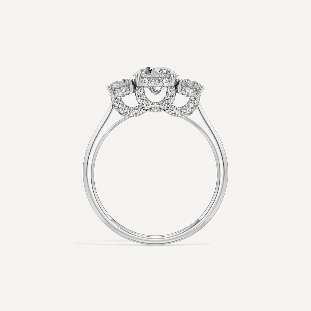 Three-Stoned Round Diamond