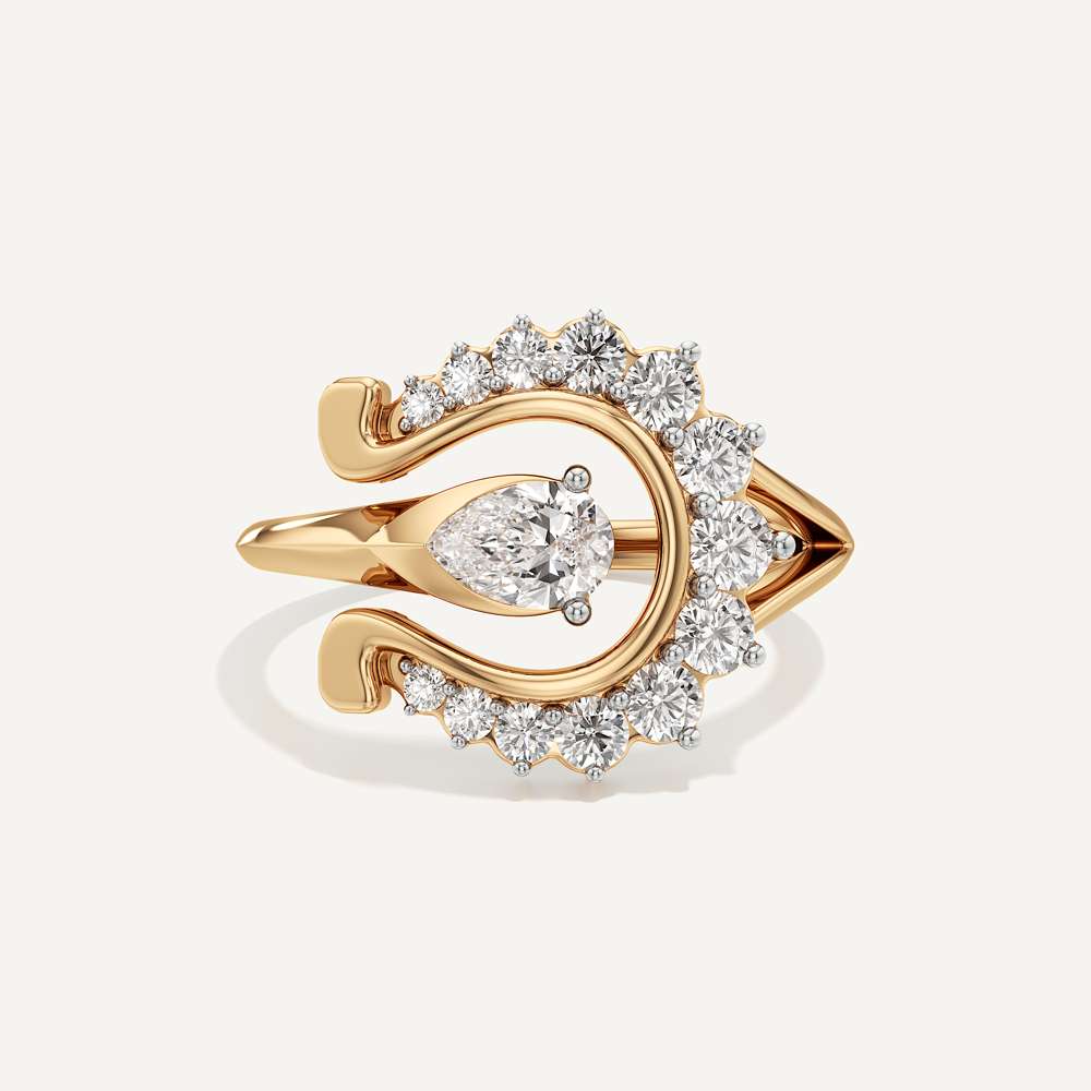 Fortuna Wave Cocktail Ring
