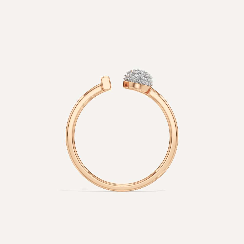 T-Shaped Open Bar Round Diamond
