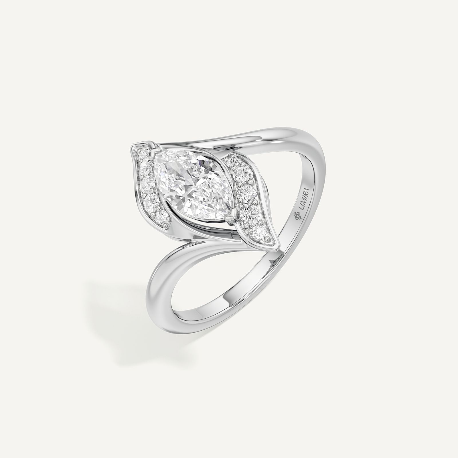 Twisted Pave Marquise Diamond